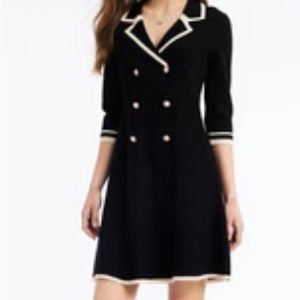 Goelia double breasted black and cream 3/4 sleeve dress size 2xl like new!